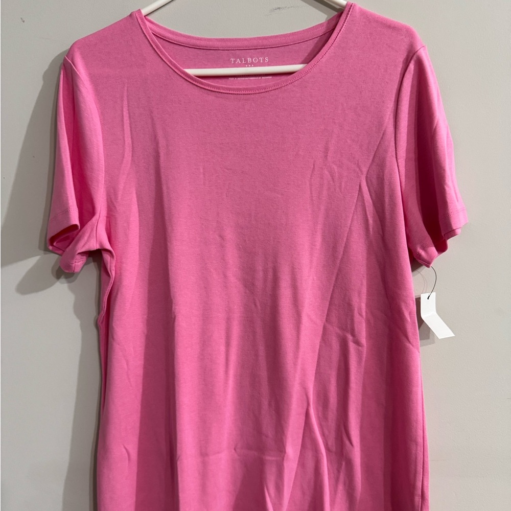 Talbots Bright Pink Short Sleeve Tee